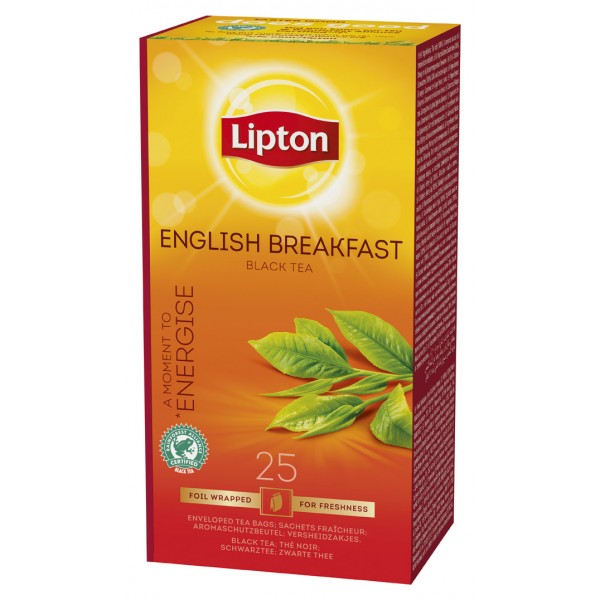 Τσάι English Breakfast "Lipton" (1 πακέτο - 25 Φακελάκια Χ 2 gr /6 πακέτα στο κιβώτιο)