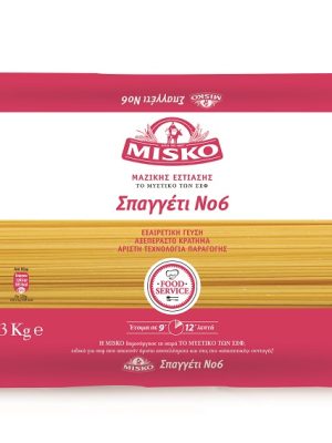 Μακαρόνια Σπαγγέτι Νο6 "Misko" (3 Kg Τεμάχιο/ 4 τεμάχια στο κιβώτιο)