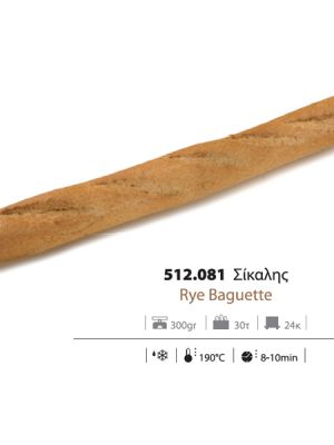 Μπαγκέτα σίκαλης προψημένη 300 gr (30 τεμάχια στο κιβώτιο)