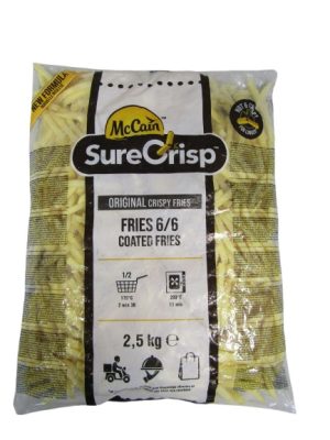 Πατάτα Προτυγανισμένη Κατεψυγμένη Supercrisp 6/6 (Τραγανή) McCain (2.5 Kg τεμάχιο / 5 τεμάχια στο κιβώτιο)
